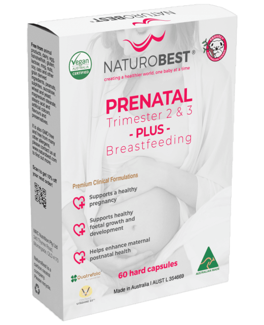 NaturoBest Prenatal Trimester 2 & 3 Plus Breastfeeding 20% off RRP at HealthMasters NaturoBest