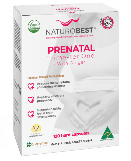 NaturoBest Prenatal Trimester One with Ginger 120caps 20% off RRP at HealthMasters NaturoBest