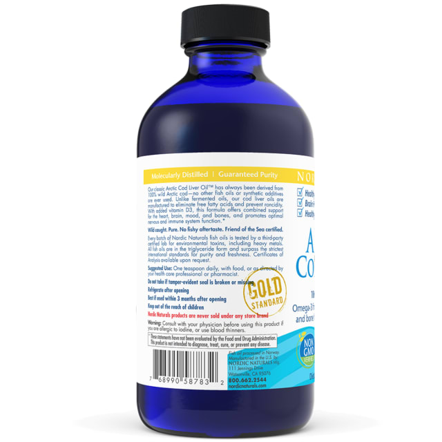 Nordic Naturals Arctic-D Cod Liver Oil 237ml Information