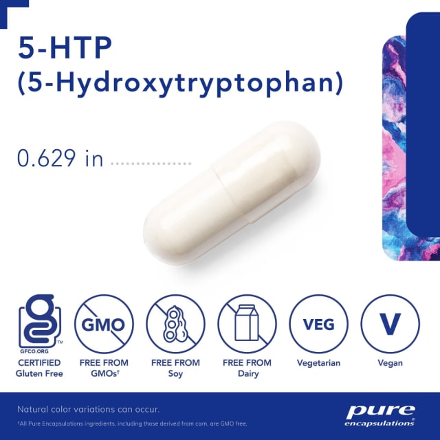 Pure Encapsulations 5-HTP 100mg Caps 10% off RRP at HealthMasters Pure Encapsulations Size