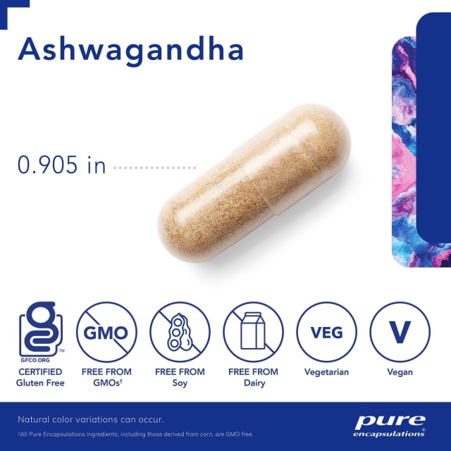 Pure Encapsulations Ashwagandha 10% off RRP at HealthMasters Pure Encapsulations Capsule