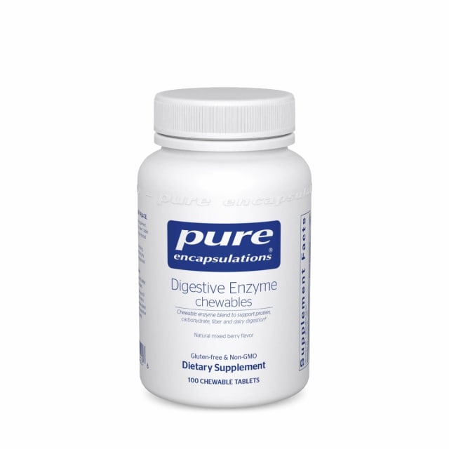 Pure Encapsulations Digestive Enzyme Chewables 100 Chewable Tablets 10% off RRP at HealthMasters Pure Encapsulations