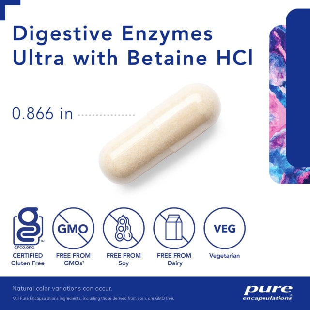 Pure Encapsulations Digestive Enzymes Ultra with Betaine HCl 10% off RRP at HealthMasters Pure Encapsulat Capsule