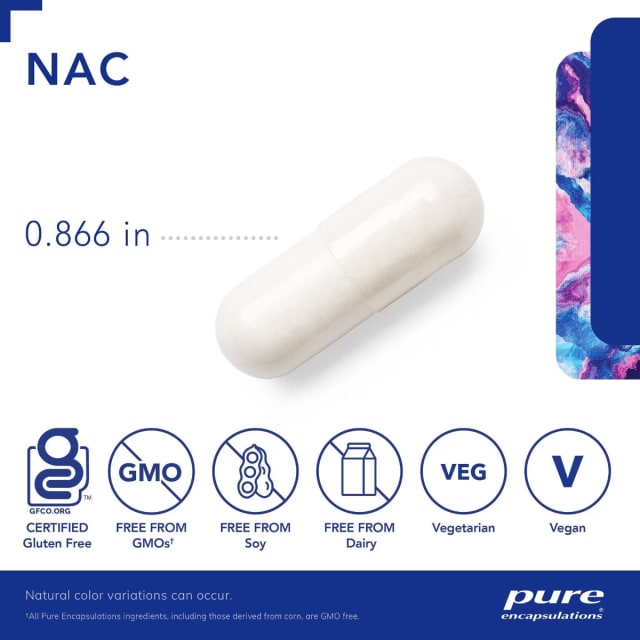 Pure Encapsulations NAC 600mg Caps 10% off RRP at HealthMasters Pure Encapsulations Capsule