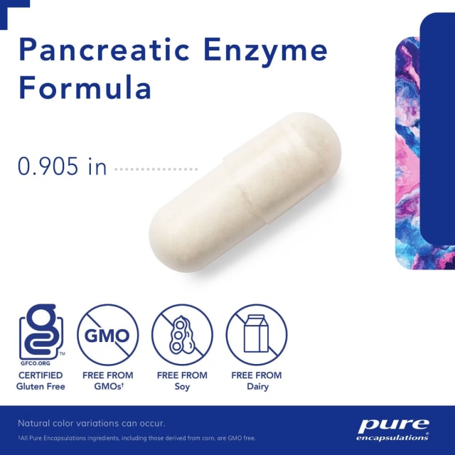 Pure Encapsulations Pancreatic Enzyme Formula 10% off RRP at HealthMasters Pure Encapsulations Capsule
