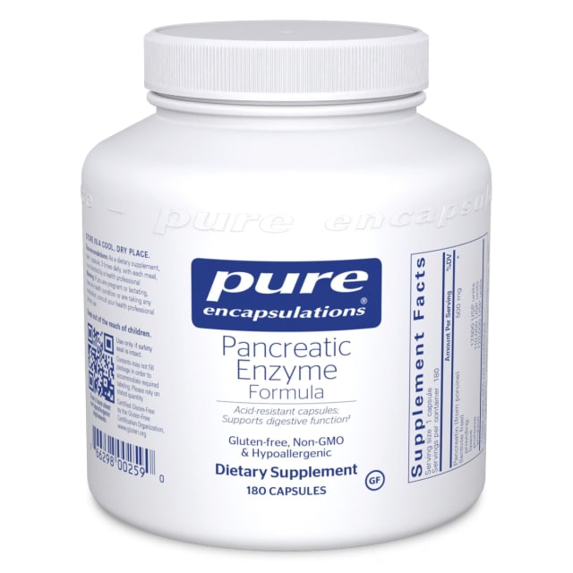 Pure Encapsulations Pancreatic Enzyme Formula 180 Capsules 10% off RRP at HealthMasters Pure Encapsulations