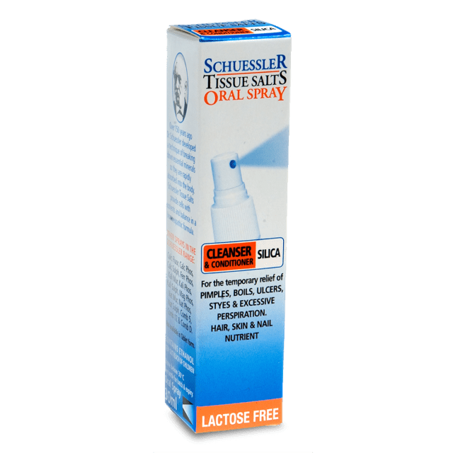 Schuessler Tissue Salts Silica 30ml Oral Spray 10% off RRP at HealthMasters Schuessler Tissue Salts