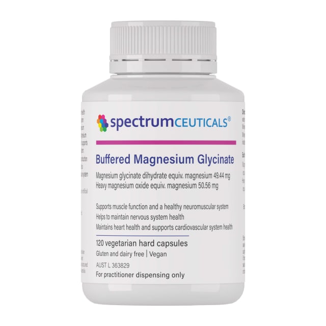 Spectrumceuticals Buffered Magnesium Glycinate 120caps 10% off RRP at HealthMasters Spectrumceuticals