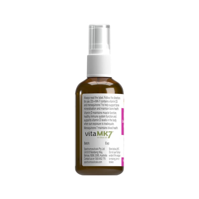 Spectrumceuticals D3 + MK-7 Spray Oral Liquid 10% off RRP at HealthMasters Spectrumceuticals Information