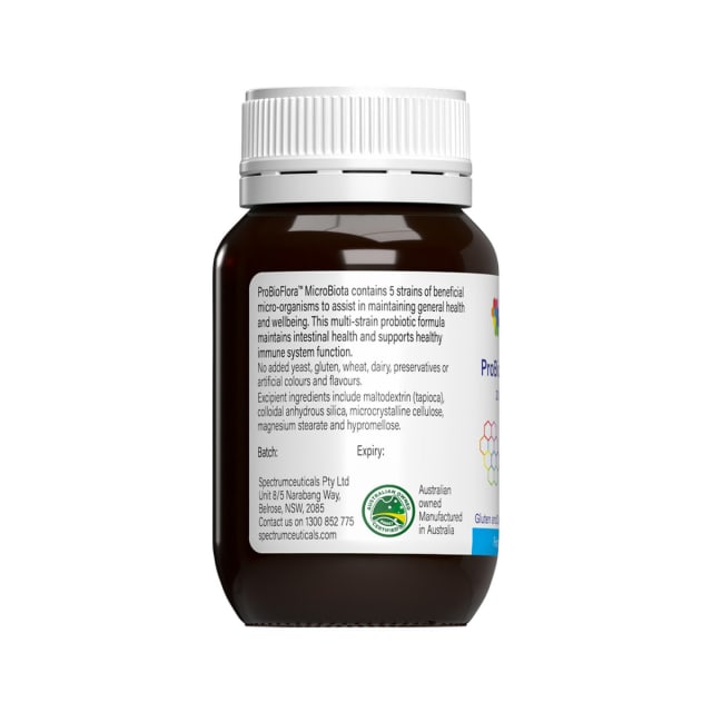 Spectrumceuticals ProBioFlora MicroBiota 10% off RRP at HealthMasters Spectrumceuticals Information
