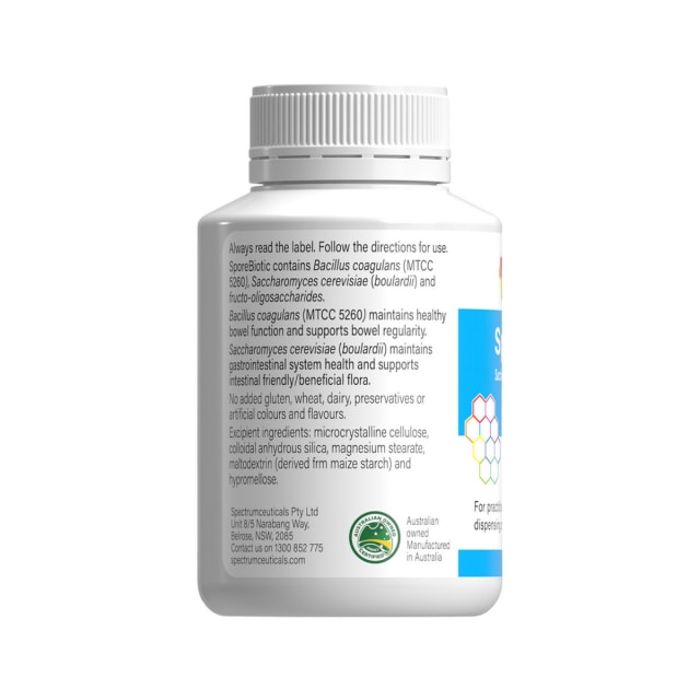 Spectrumceuticals SporeBiotic 10% off RRP at HealthMasters Spectrumceuticals Information