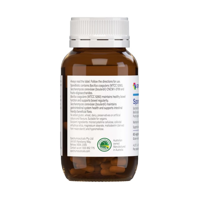Spectrumceuticals SporeBiotic 60caps 10% off RRP at HealthMasters Spectrumceuticals Information