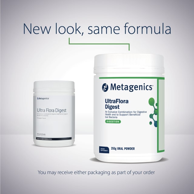 Metagenics UltraFlora Digest Probiotic Pineapple 255g Powder 10% off RRP at HealthMasters Metagenics New Look