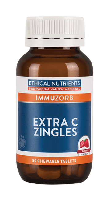 Ethical Nutrients IMMUZORB Extra C Zingles (Orange) 50 Tabs|HealthMasters