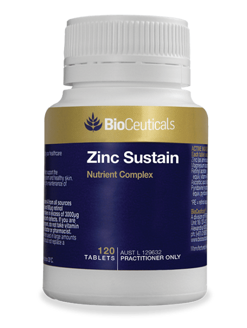 BioCeuticals Zinc Sustain 120 tabs 10% off RRP | HealthMasters