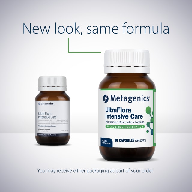 Metagenics UltraFlora Intensive Care Probiotic 30 Capsules 10% off RRP at HealthMasters Metagenics New Look