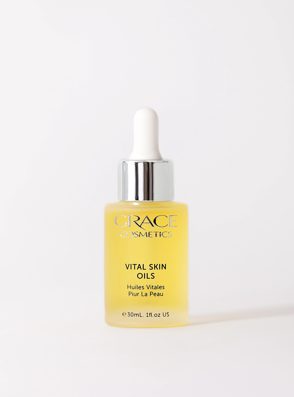 Close up shot of Vital Skin Oils against white background