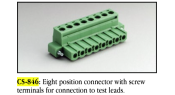 Model cs 846 eight position connector with screw terminals for connection to test leads 4783