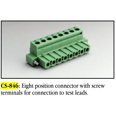 Model cs 846 eight position connector with screw terminals for connection to test leads 4783