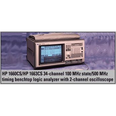 1663cs 34 channel 100 mhz state 500 mhz timing benchtop logic analyzer w 2 channel oscilloscope 18983