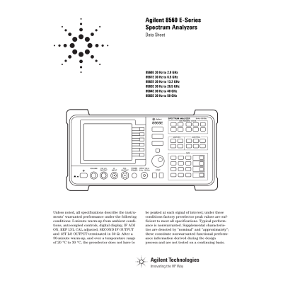 8565e portable spectrum analyzer 9 khz to 50 ghz