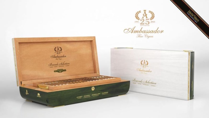 Cigar News: United Cigars to Release 25th Anniversary Humidor Set for Ambassador Fine Cigars Image
