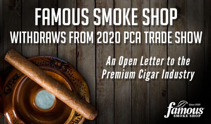 Famous Smoke Shop Withdraws from 2020 PCA Trade Show Image