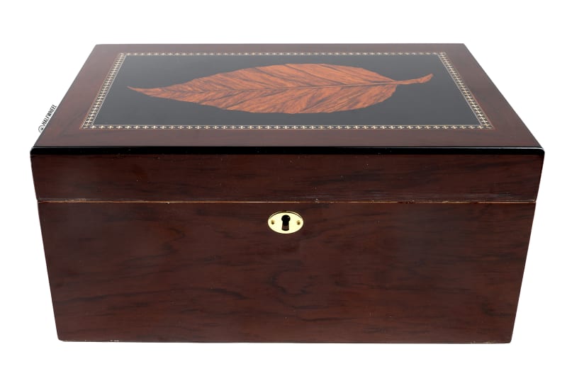 The Deauville Tobacco Leaf Humidor Image