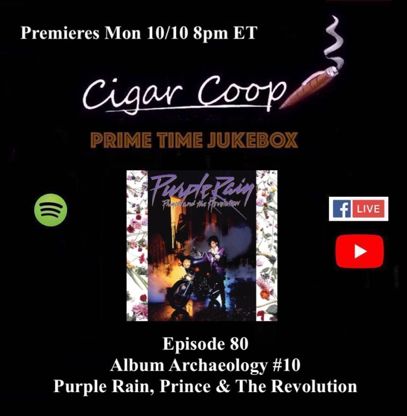 Announcement: Prime Time Jukebox Episode 80: Album Archaeology #10 – Purple Rain, Prince & The Revolution Image