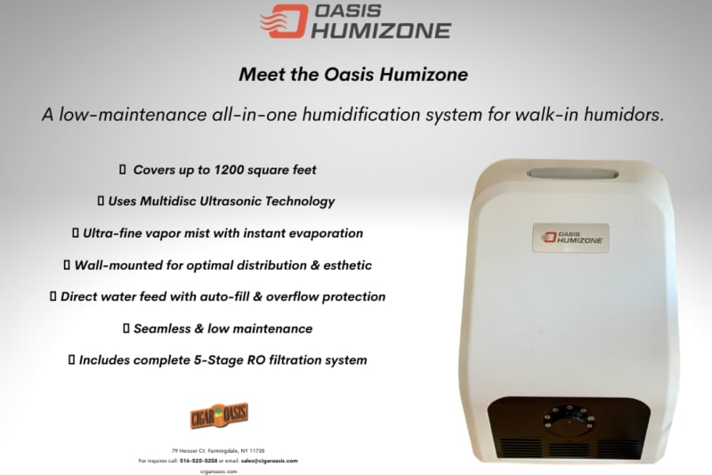 Cigar Oasis Adding Oasis Humizone for Walk-In Humidors Image