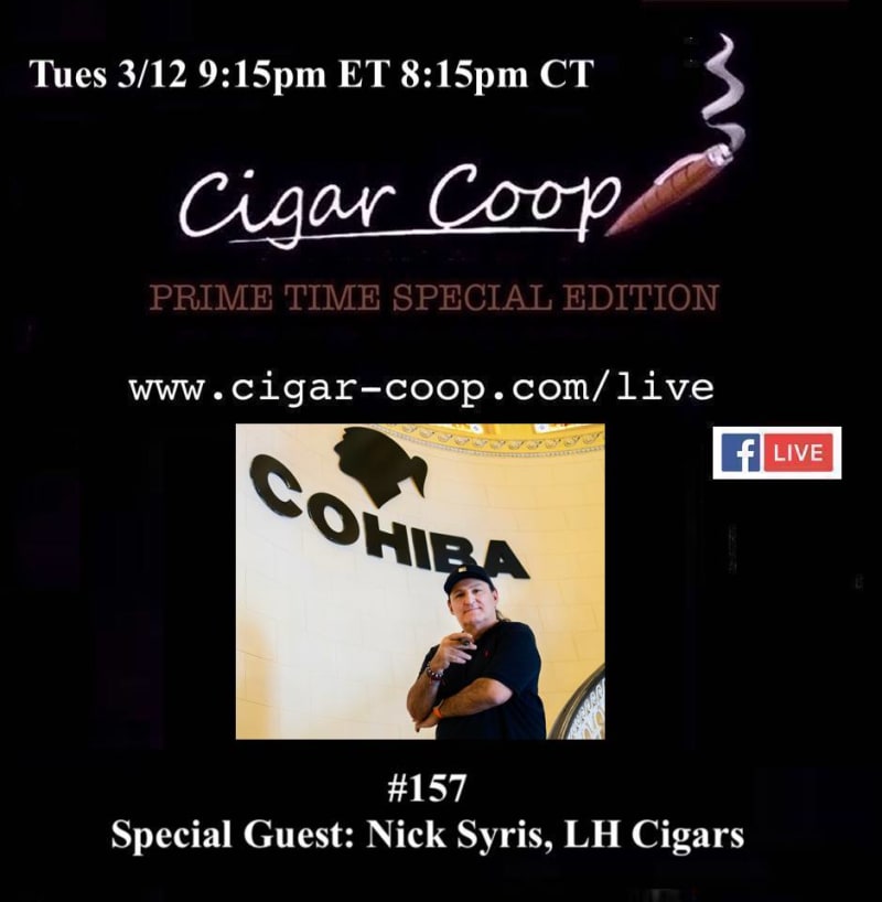 Announcement: Prime Time Special Edition 157: Nick Syris, LH Cigars Image