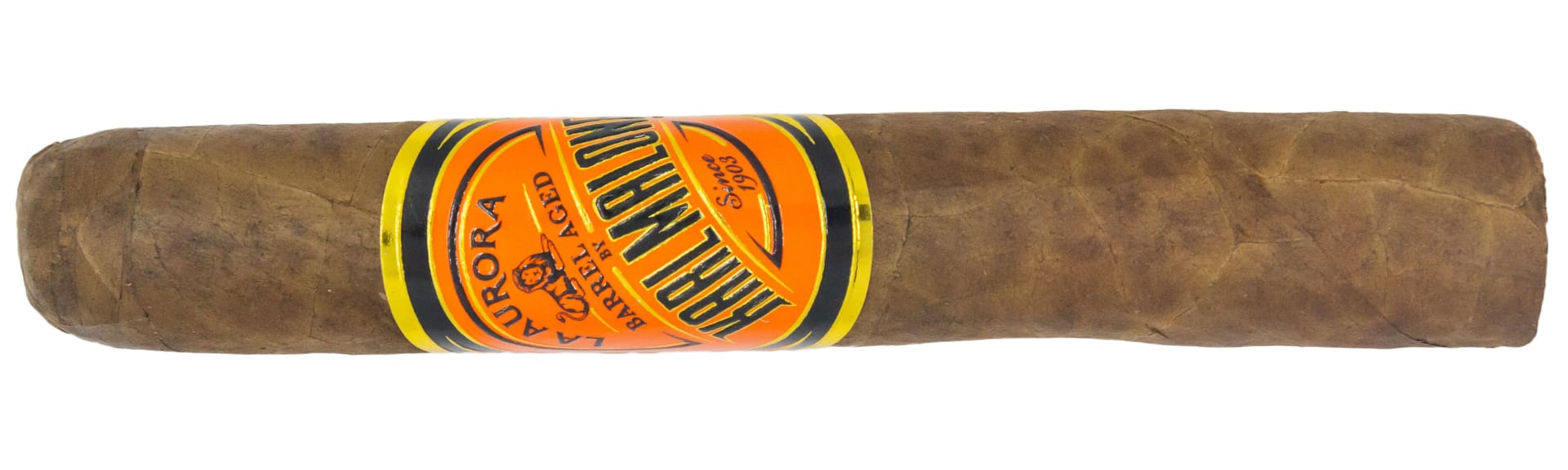 Blind Cigar Review: La Aurora | Barrel Aged by Karl Malone Robusto Featured Image