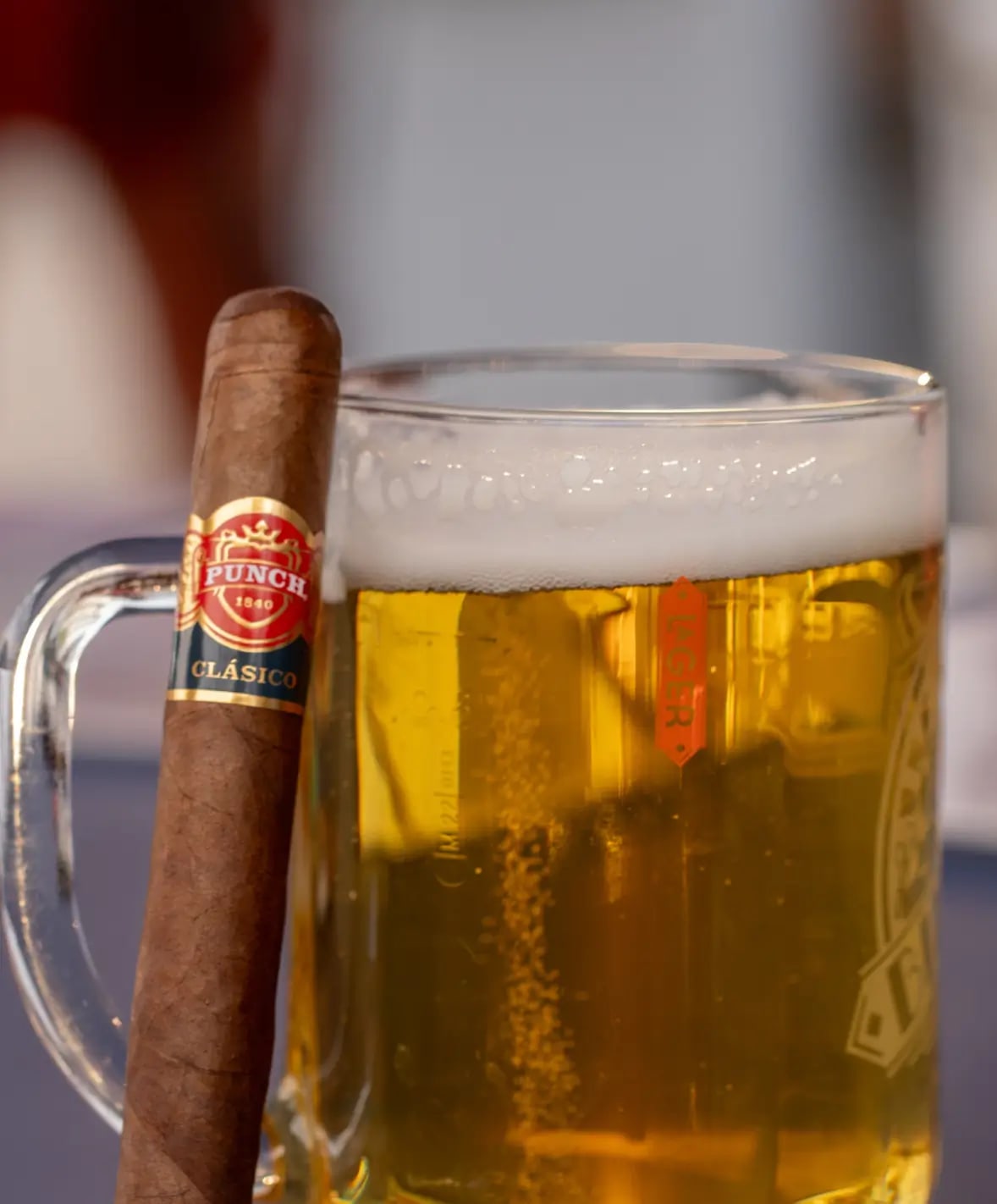 Punch Clasico next to a beer mug