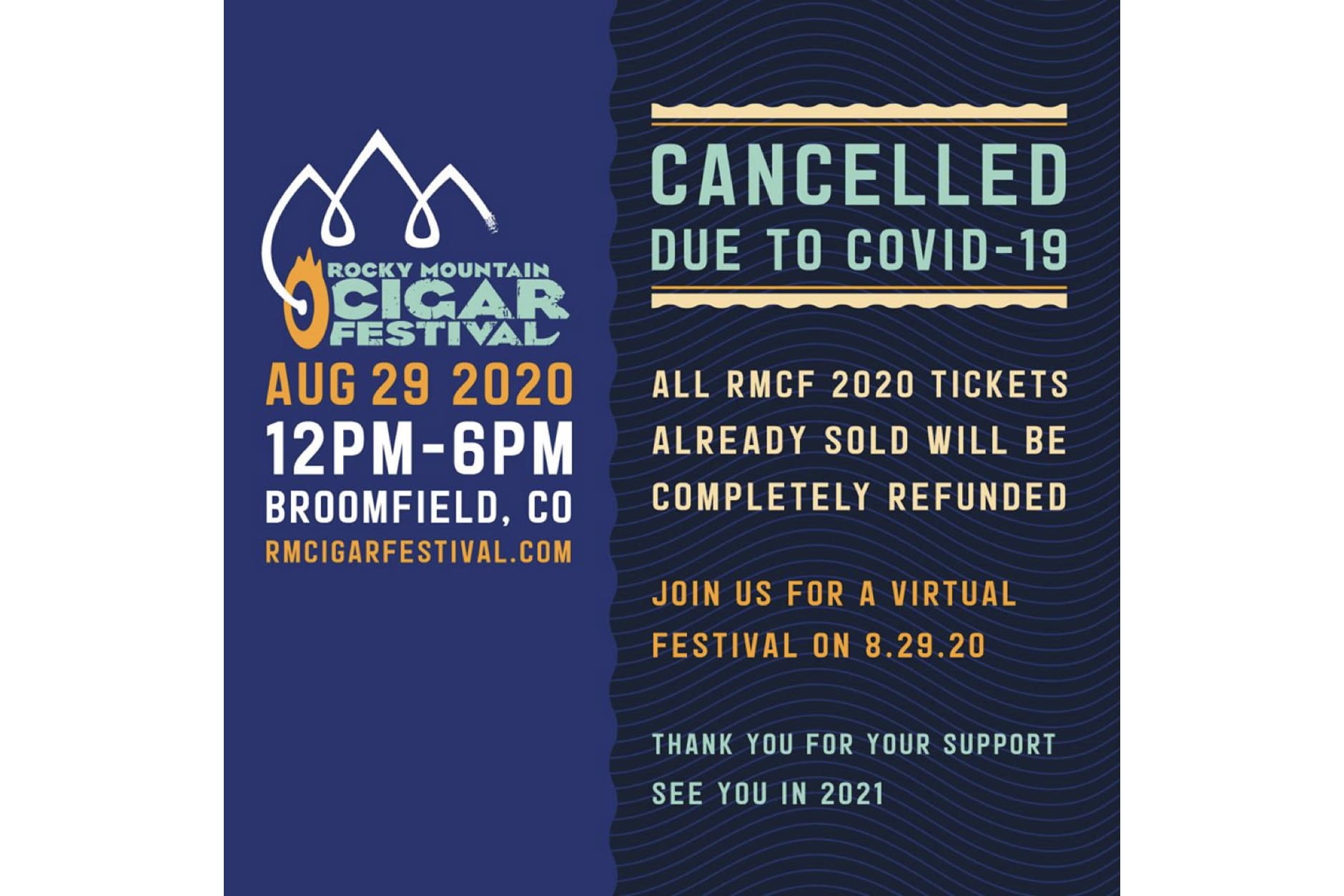 Rocky Mountain Cigar Festival 2020 Canceled Featured Image