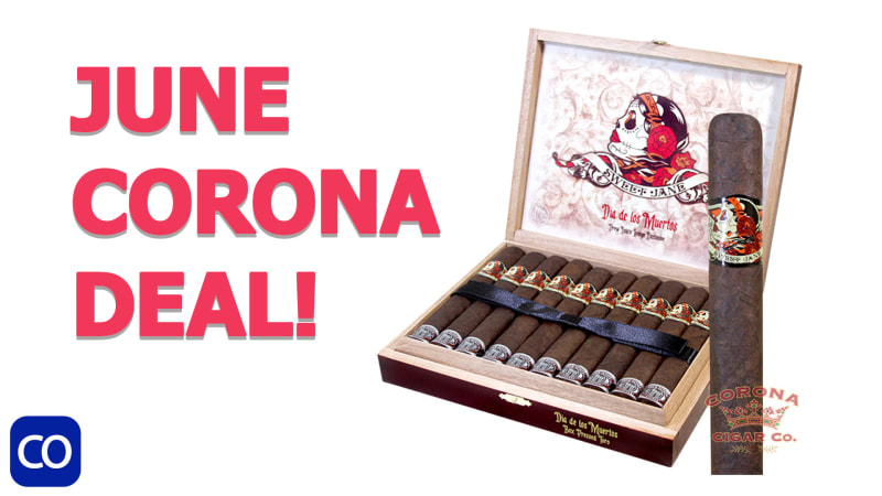 Corona JUNE Deal! Deadwood Sweet Jane Dia de los Muertos Drew Estate Lounge Exclusive Image