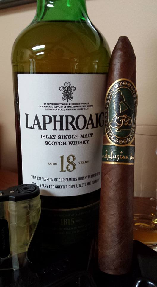 Laphroaig 18 & LFD Andalusian Bull   Copy
