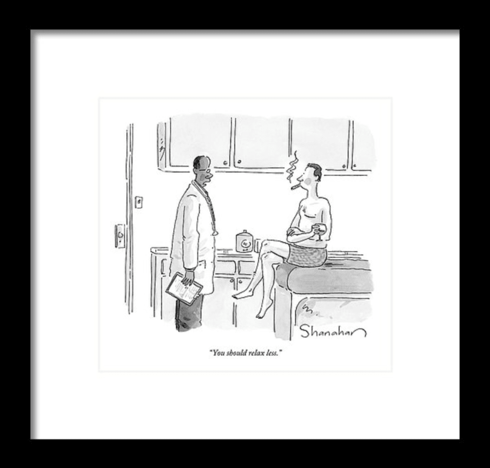 Relax Less Cartoon