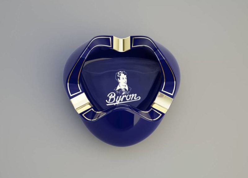 Cigar News: Selected Tobacco Releases Three Porcelain Byron Ashtrays Image
