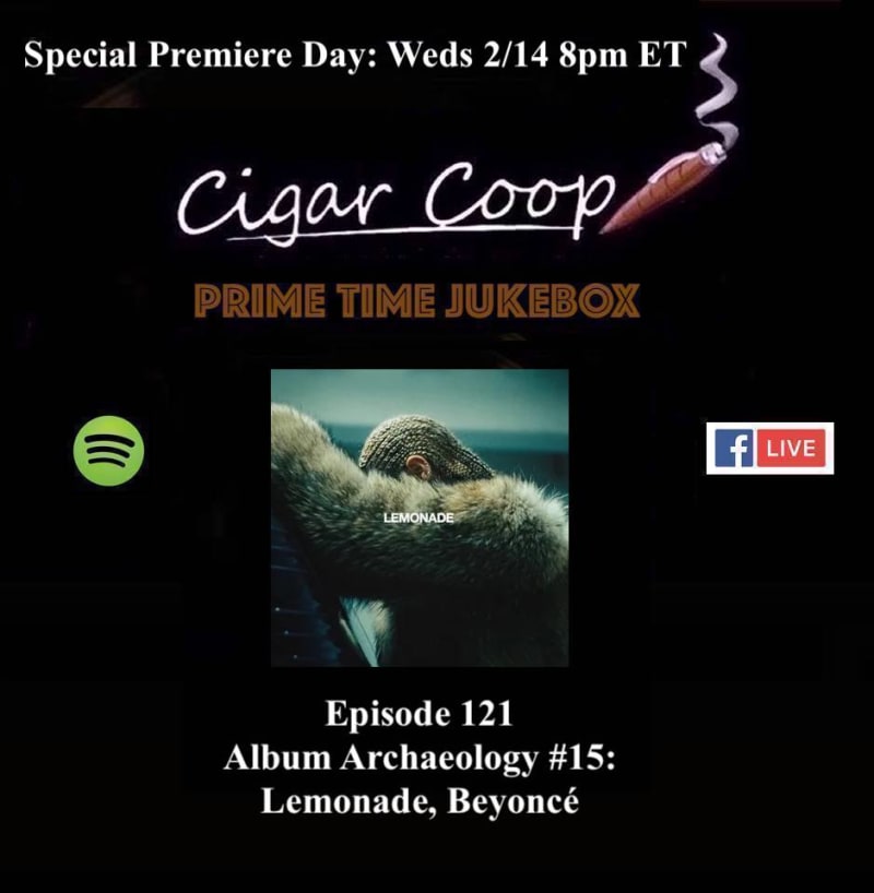 Announcement: Prime Time Jukebox Episode 121: Album Archaeology #15 – Lemonade, Beyoncé Image