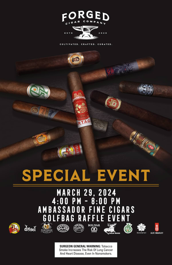 Ambassador Fine Cigars Golf Bag Raffle Event Image