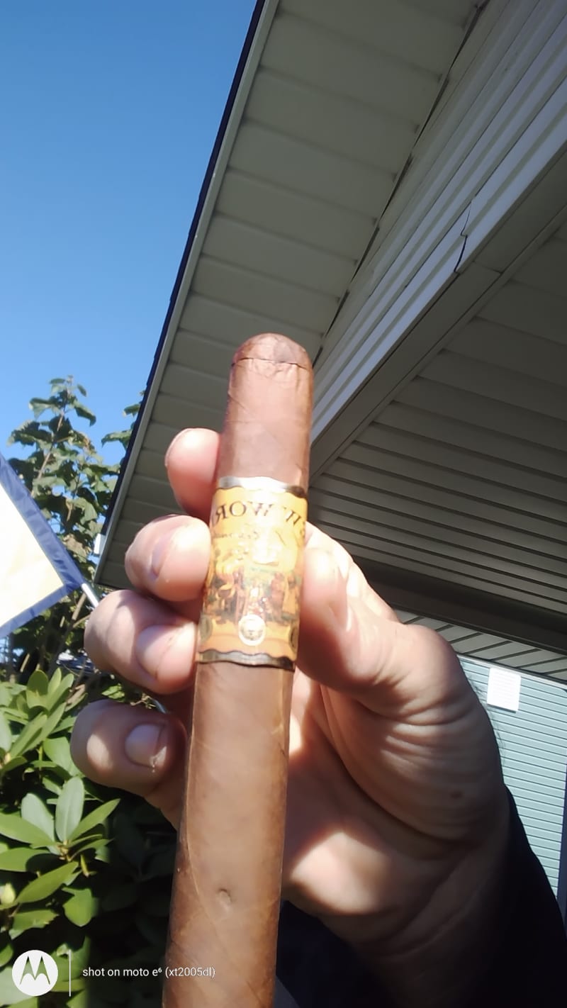 Happy Columbus Day smoking a New World Cigar Reviews Cigar World