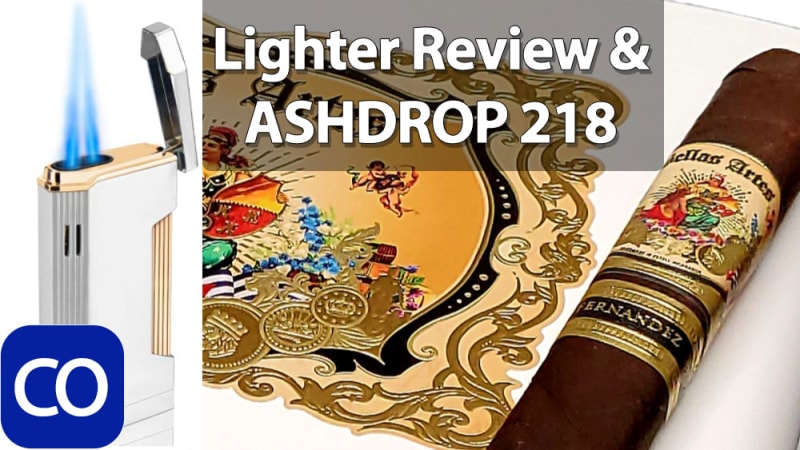 New Dual Jet Lighter Review & CigarAndPipes CO Ashdrop 218 Image