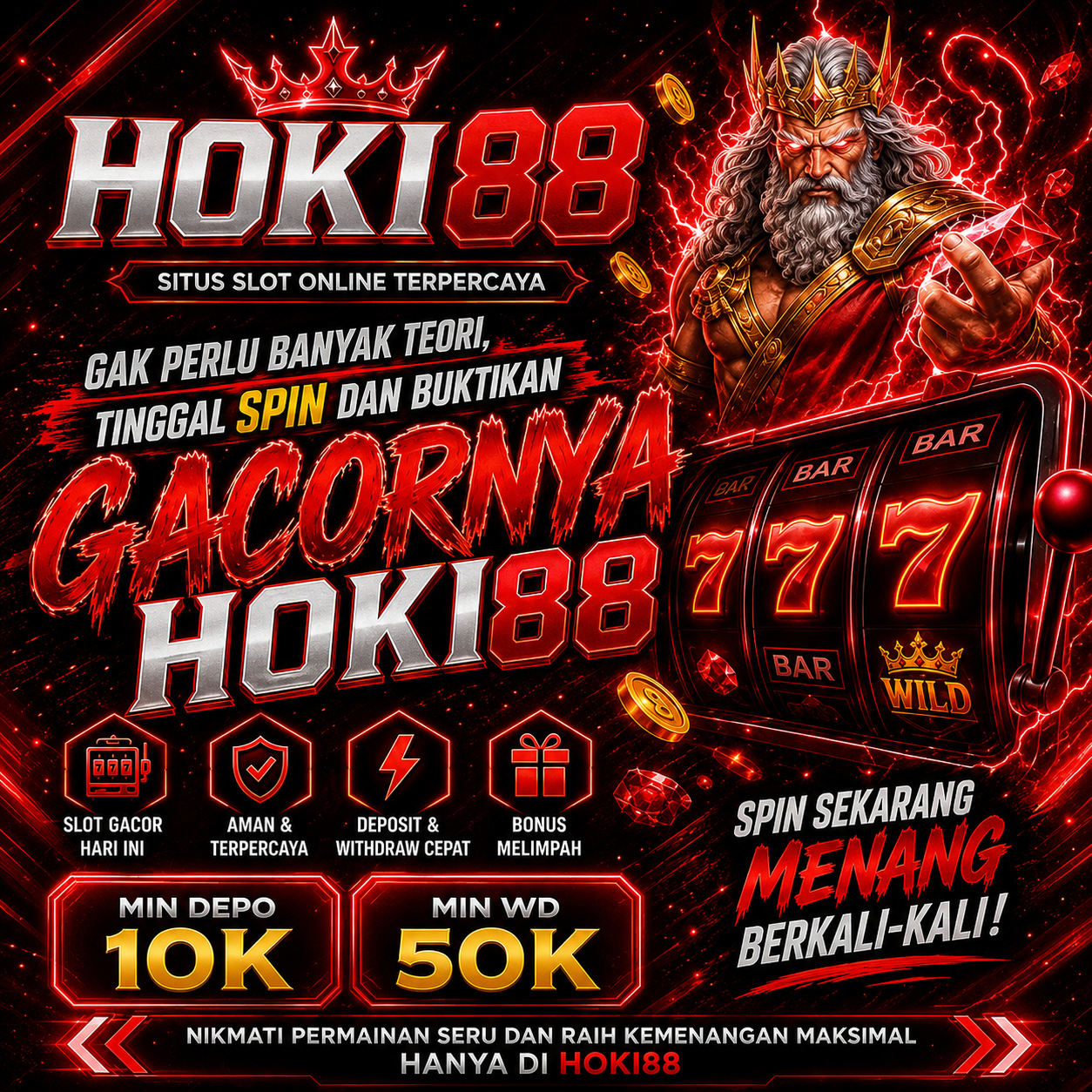 HOKI88 ⚡️ Link Resmi Slot Hoki Gacor dan 888 RTP Tertinggi