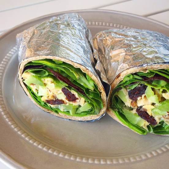 Cranberry Chickpea Salad Wrap