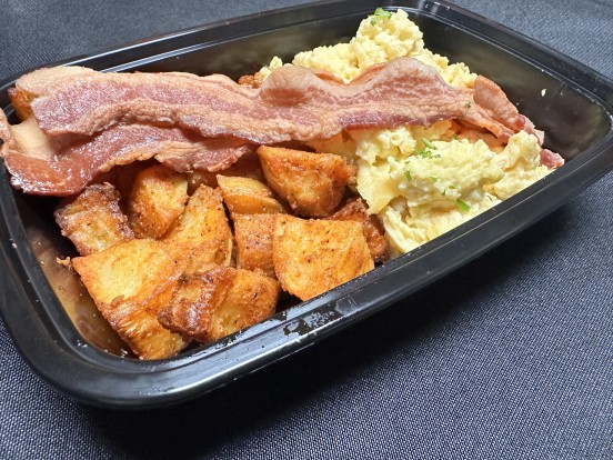 Bacon, Egg and Home Fries Breakfast