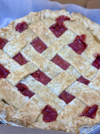 Organic Tart Cherry Lattice Pie 