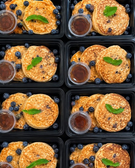 Blueberry Protein Pancakes