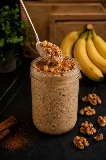 Overnight Oats: Banana Bread Latte