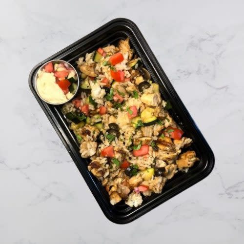 Mediterranean Chicken Brown Rice Bowl 