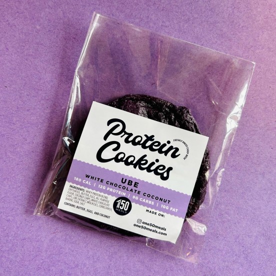 Ube White Chocolate Protein Cookie